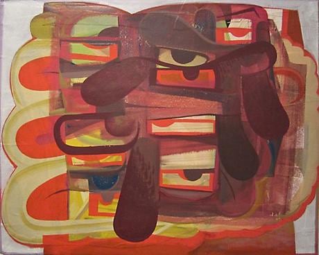 Bumfight 2012 oil on cast plastic