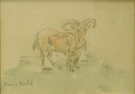 Chevre 1925-1927 watercolor and pencil on paper