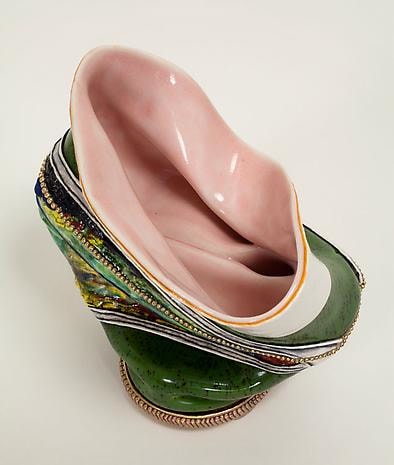 Pirette 2013 clay, glaze, gold luster