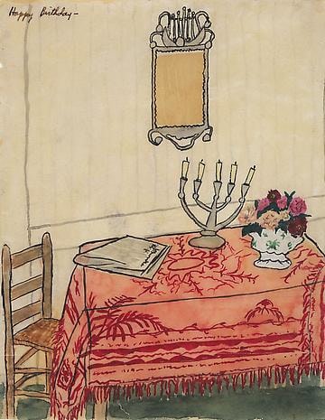 Elizabeth Bishop Table with Candelabra