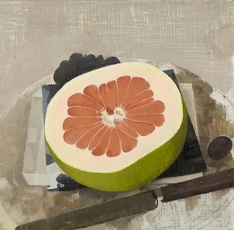 Pummelo with Knife and Black Scrunchie