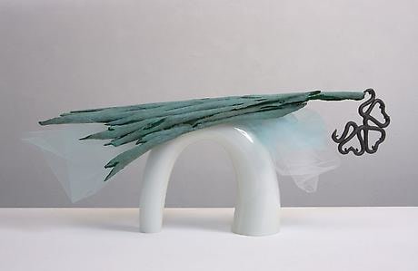 Green and white and hanging on