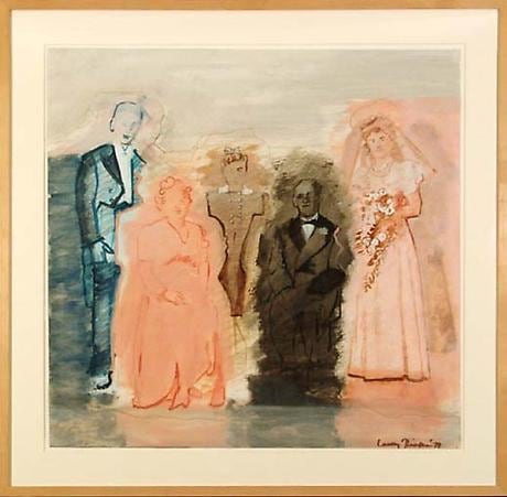 LARRY RIVERS Wedding Photo (Color Coded)