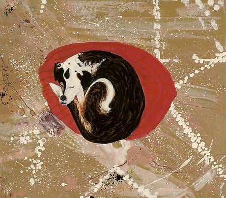 Trixie 2007 egg tempera on wood