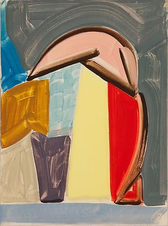 Correspondence 2012 oil on paper mounted on board