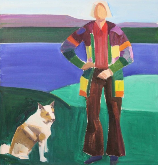 Self Portrait with Blaze in Icelandic Landscape