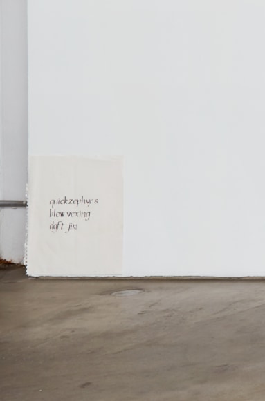 Colter Jacobsen found calligraphy exercise of a sentence using every letter of the alphabet, nd