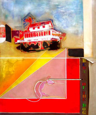 Frank Bowling Mother&#039;s House with Beware of Dog Gate