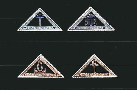 Donald Evans 1949.  Gnostis. Magical symbols.