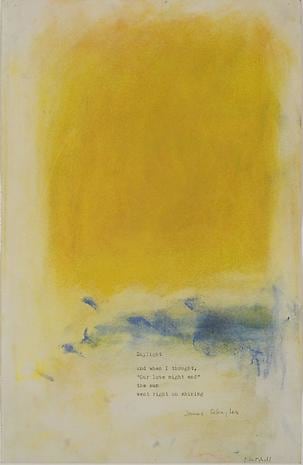 JOAN MITCHELL Drawing to James Schuyler&#039;s poem &quot;Daylight&quot;