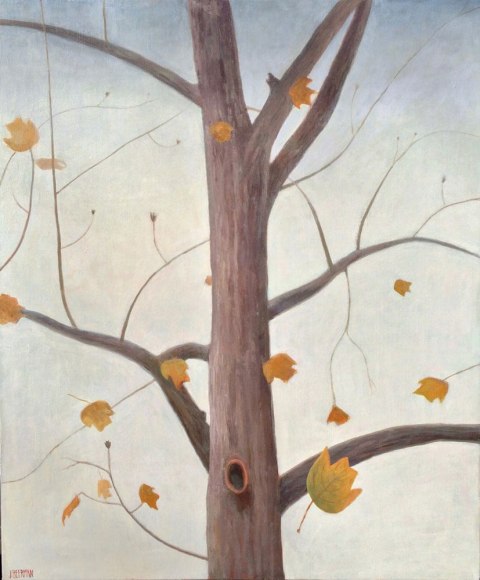 John Beerman Chatwood Tulip Poplar with Falling Leaves, 2016