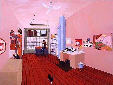 Office 2007 egg tempera on wood