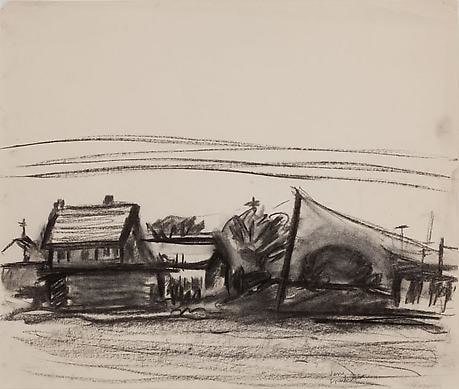 House and Telephone Pole