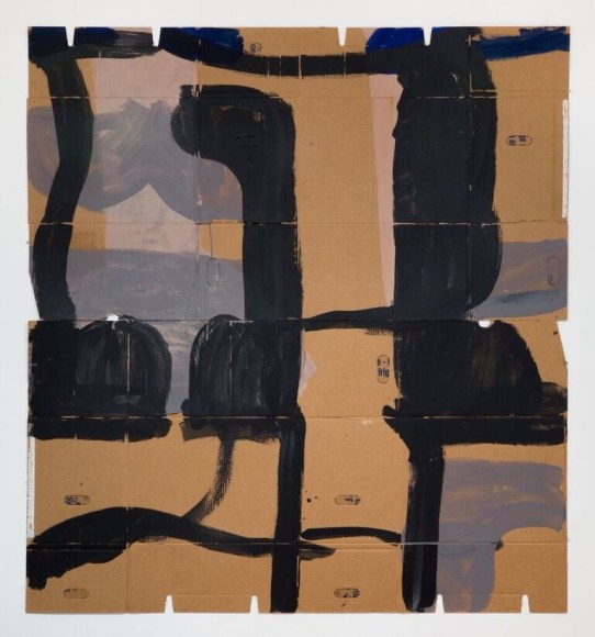 Virva Hinnemo, The Road, 2016, Acrylic on cardboard, 76 1/4" x 71" at Anita Rogers Gallery
