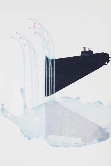 Mahreen Zuberi, Sub, 2010, Pencil, gouache, and, watercolor on wasli, 17 3/4&quot; x 13&quot;