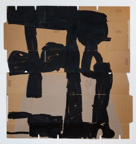 Virva Hinnemo, Half Planet, 2016, Acrylic on cardboard, 76 1/4" x 71" at Anita Rogers Gallery