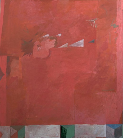 Tristan Barlow, peaks, hills, &amp; predella, 2017, Oil on linen, 70 3/4&quot; x 63&quot;