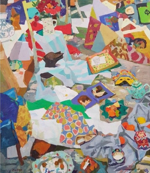 Mungo Powney. Portobello. 2020. Oil on canvas. 56&quot; x 45 3/4&quot;