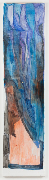 Varda Caivano. Untitled. 2014. Acrylic on canvas. 79 1/2&quot; x 18 7/8&quot;