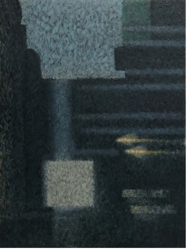 John McDevitt King, Night Light, 2020, Encaustic on wood, 48" x 36" at Anita Rogers Gallery