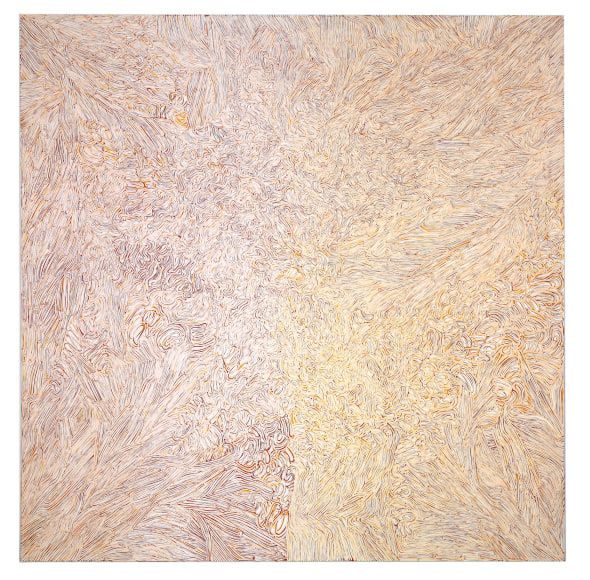 Francesco Polenghi,&nbsp;Awaiting Ecstasy,&nbsp;2011, Oil on canvas,&nbsp;78 3/4&quot;&nbsp;x 78 3/4&quot; at Anita Rogers Gallery