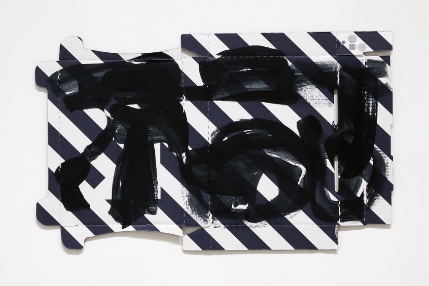 Virva Hinnemo, Still Life, 2018, Acrylic on cardboard, 18 1/2" x 30 1/2". Anita Rogers Gallery