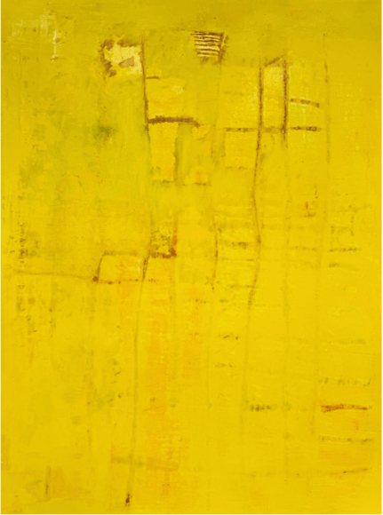 nikki terry, fight for what you want to see, 2024, watercolor, oil pastel and oil paint on paper, 30&quot; x 22&quot;