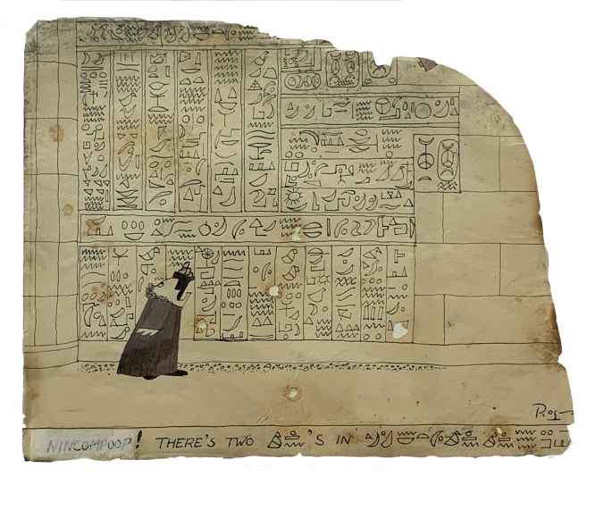 Jack Martin Rogers, Nincompoop!, Ink on paper, 8 2/3&quot; x 10 5/8&quot;. Anita Rogers Gallery