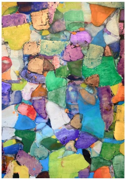 Robert Szot, Demirep, 2024, Oil, metal leaf and charcoal on linen, 74&quot; x 50&quot; at Anita Rogers Gallery