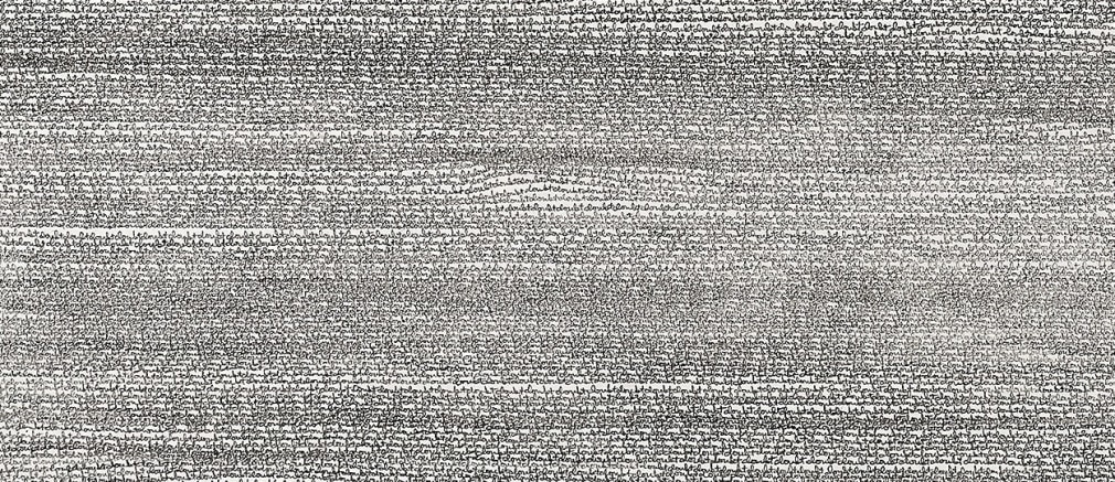 Detail from: Gary Gissler, doubt, 2000, Graphite on gessoed panel, 8" x 8" x 1"