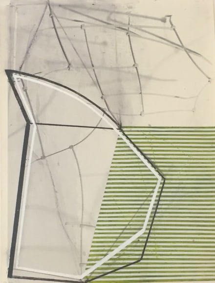 Gordon Moore, Untitled, 2012, Ink & paint on photo emulsion paper, 16" x 12" at Anita Rogers Gallery