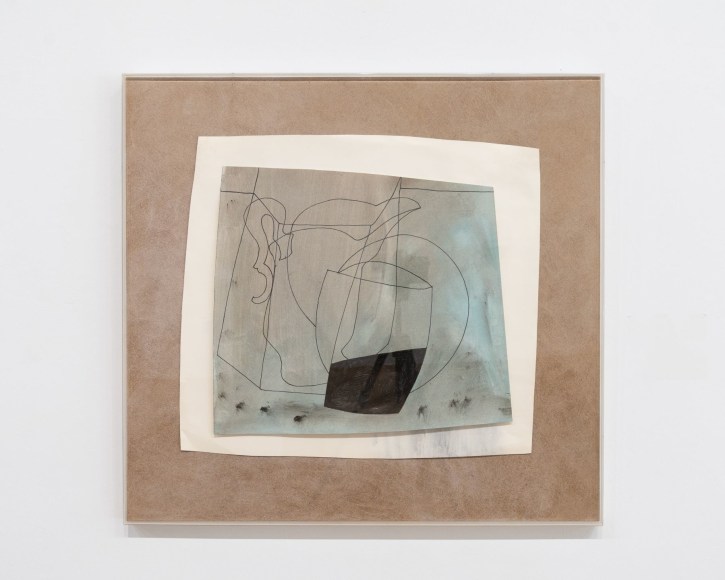 Ben Nicholson, Jug and glass interwoven, 1979, Oil wash, pen, black ink on the artist's prepared board, 22" x 23 1/2"
