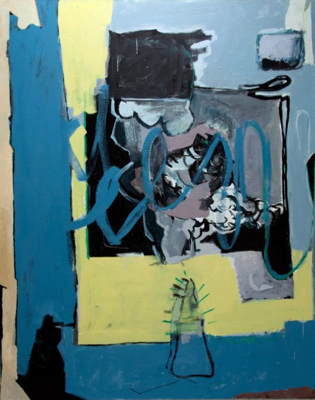 Tristan Barlow, Tatter, 2016, Oil on linen, 74 3/4&quot; x 63&quot;