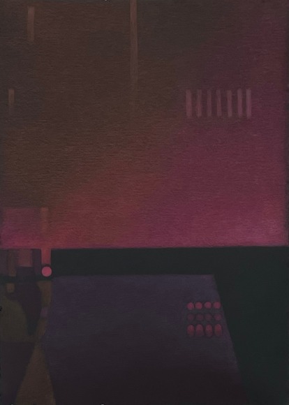 John McDevitt King, Kings County, 2022, Colored pencil on paper, 28 1/2&quot; x 20 1/2&quot; at Anita Rogers Gallery