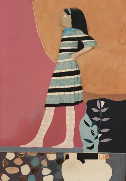Jack Martin Rogers, Cretan Girl, 1966, Oil on canvas, 41" x 28 1/4" at Anita Rogers Gallery