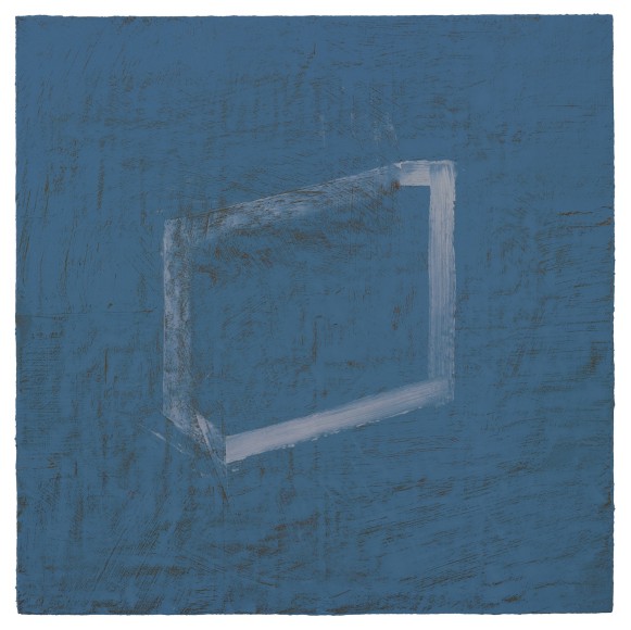 Jan Cunningham, Three White Lines,&nbsp;2019, Oil on linen on panel, 6&quot; x 6&quot;