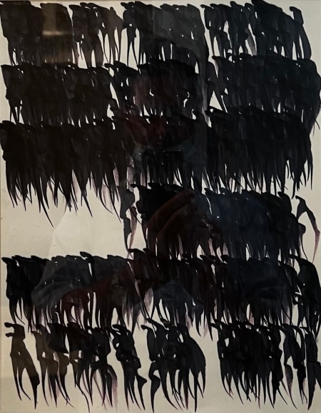 William Dilworth, Visitors at The New York Earth Room during the month of November 2021, Ink on paper  at Anita Rogers Gallery