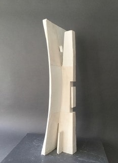 Mark Webber, Archimede, 2018, Hydrocal, 33" x10 1/2" x 4 1/2" " at Anita Rogers Gallery