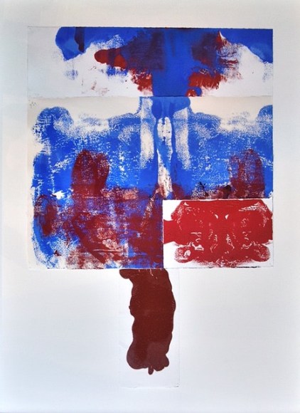 George Negroponte, Big Plant I,&nbsp;2005, Gouache on paper, 28&quot; x 29 1/2&quot; at Anita Rogers Gallery