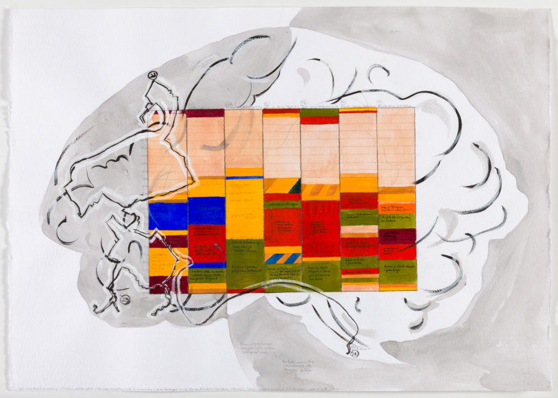 Morgan O'Hara, TIME STUDY IN VENICE Week 4, 2017, Graphite, ink, gouache &amp; watercolor on watercolor paper, 19 3/4&quot; x 27 1/2&quot; at Anita Rogers Gallery