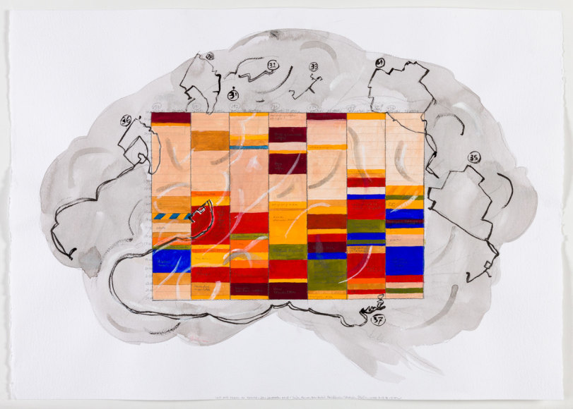 Morgan O'Hara, TIME STUDY IN VENICE Week 6, Graphite, ink, gouache &amp; watercolor on watercolor paper 19 3/4&quot; x 27 1/2&quot;