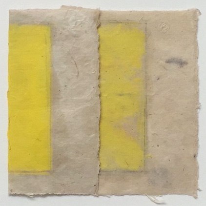 Kazimira Rachfal, 'squaring the circle', series I, #3, 2016, Oil on paper, 4&quot; x 4&quot; at Anita Rogers Gallery