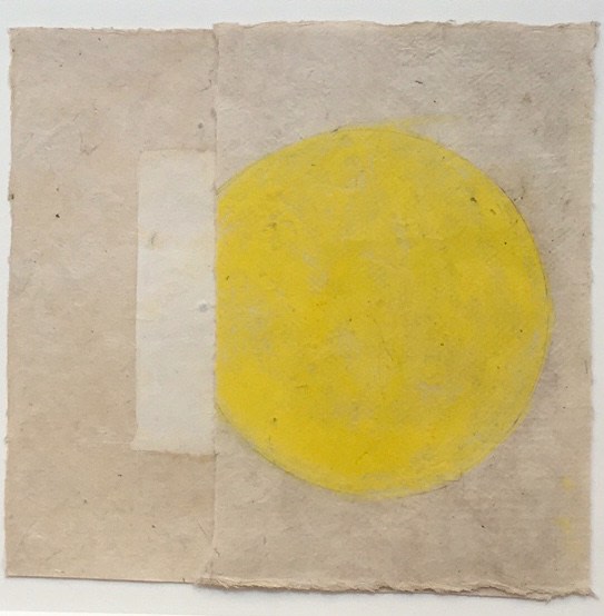 Kazimira Rachfal, 'squaring the circle', series I, #1, 2016, Oil on paper, 5 1/2&quot; x 6&quot; at Anita Rogers Gallery