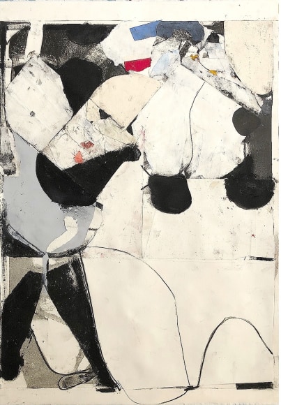 Robert Szot, Study for Hollywood Novelties, 2018, Monotype collage and mixed media on paper, 24&quot; x 18&quot;