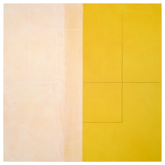 Jan Cunningham, Yellow Reflection, 2018, Oil on linen, 60" x 60"