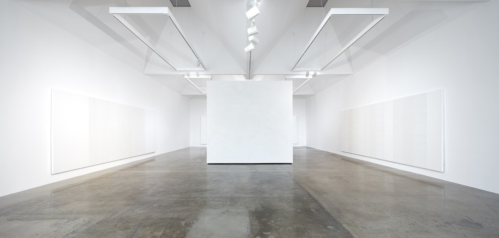 Installation view of Mary Corse: Then and Now at Kayne Griffin Corcoran, Los Angeles