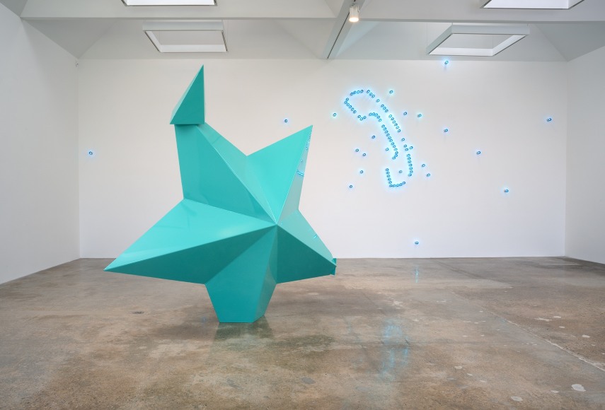 Installation view of Mark Handforth at Kayne Griffin Corcoran, Los Angeles