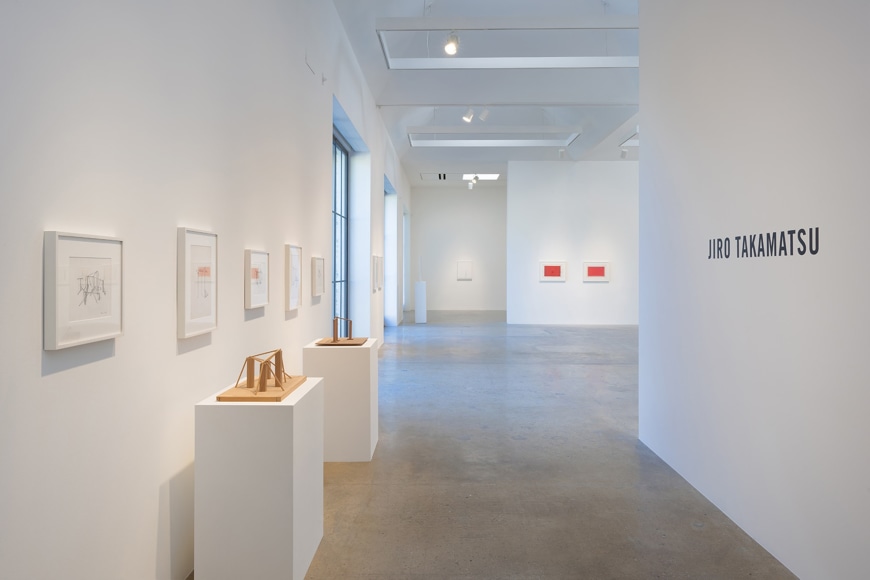 Installation view of Jiro Takamatsu at Kayne Griffin Corcoran, Los Angeles