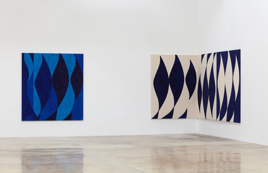 Installation view of &quot;Sarah Crowner: Landscape,&quot; 2021, at Kayne Griffin, Los Angeles