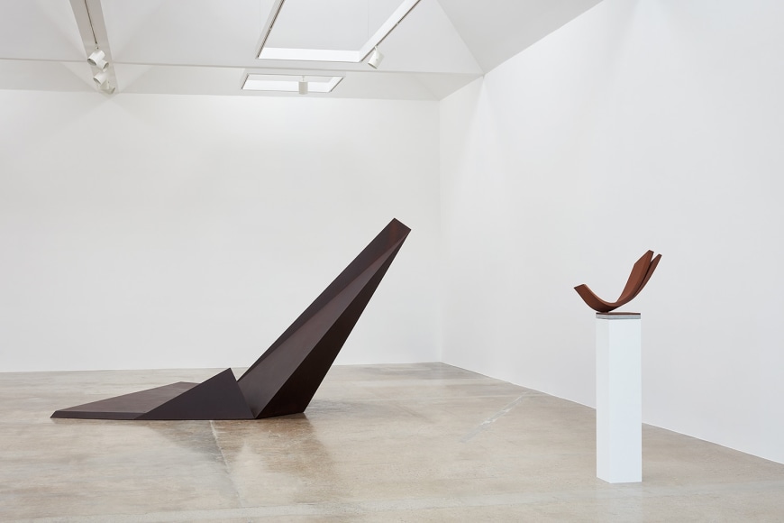 Installation view of &quot;Beverly Pepper: Selected Works 1968 - 2015&quot; at Kayne Griffin Corcoran, Los Angeles.